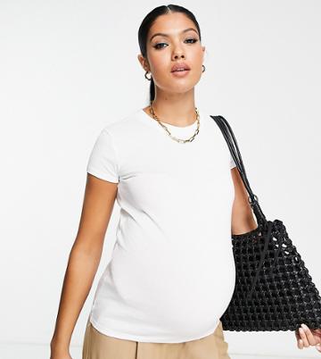Topshop Maternity Longline Everyday Tee In White