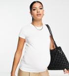 Topshop Maternity Longline Everyday Tee In White