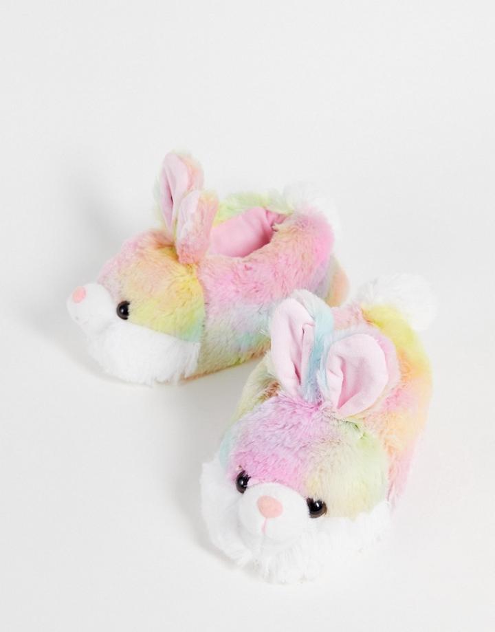 Loungeable Bunny Slipper In Rainbow-multi