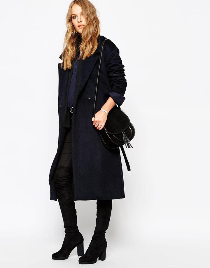 Suncoo Eliot Belted Coat - Bleu