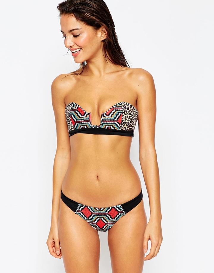 Skye & Staghorn Massai Strapless Bikini Top - Multi