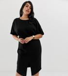 Asos Design Curve Wiggle Midi Dress-black