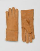 Barneys Real Sheep Skin Lined Gloves - Tan