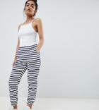 Asos Design Petite Skinny Sweatpants In Stripe-multi