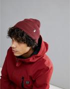 Billabong Arcade Snow Beanie In Burgundy - Red