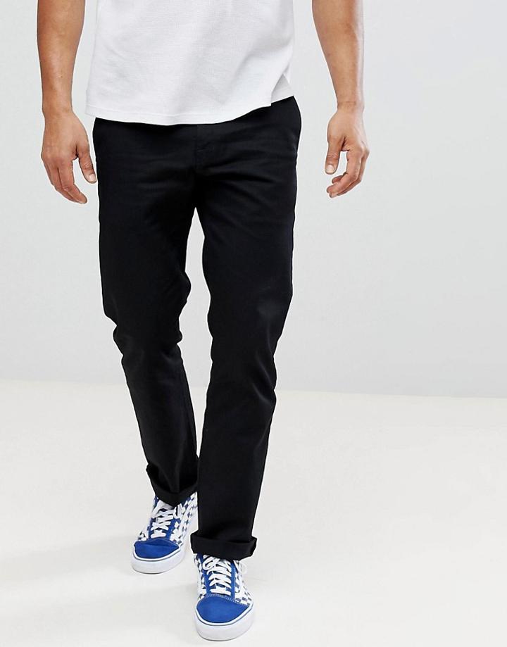 Volcom Frickin Chinos In Straight Fit In Black - Black
