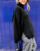 Vero Moda High Neck Oversized Sweater In Black