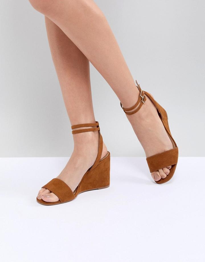 Asos Design Holt Sandal Wedges - Tan