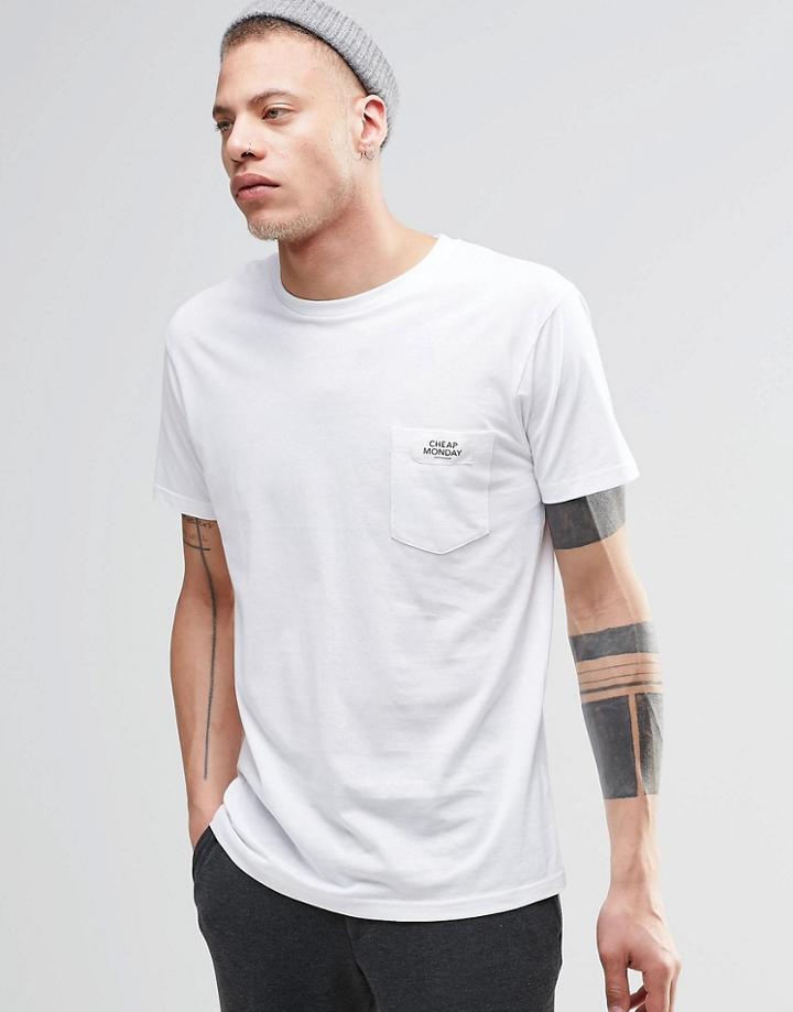 Cheap Monday Standard T-shirt Logo Pocket White - White