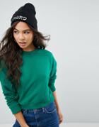 Asos Cropped Sweatshirt - Green