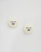 Limited Edition Love Me Stud Earrings - Gold