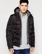 Scotch & Soda Classic Bomber Jacket With Double Hood - Black