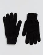 Glen Lossie Cashmere Glove In Black - Black