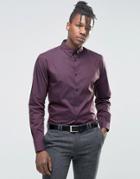 Selected Homme Formal Shirt With Button Down Collar - Burgundy
