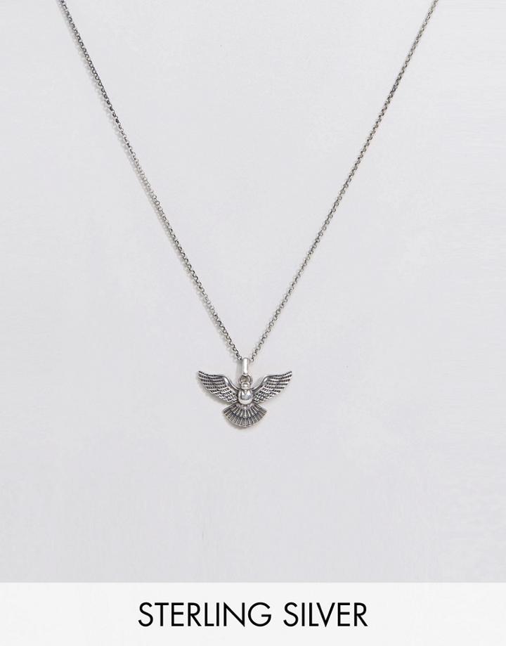 Serge Denimes Dove Necklace In Solid Silver - Silver