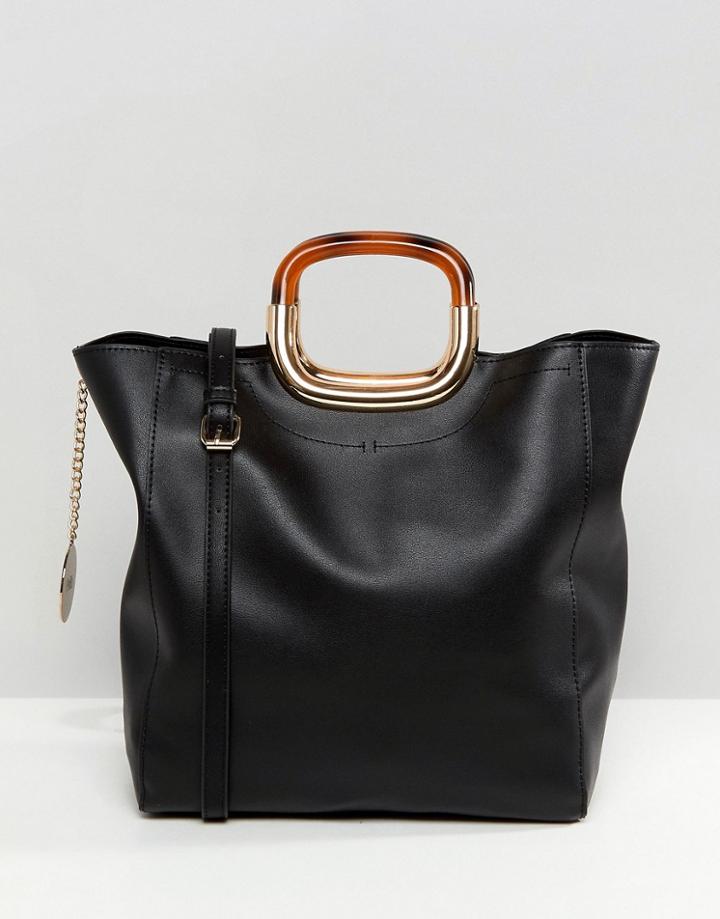 Faith Unstructured Tote Bag In Black - Black