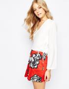 Finders Keepers Fly Away Tie Side Top - White