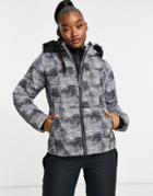 Dare2b Glamorize Ii Ski Jacket In Mono Gray-grey