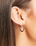 Bolongaro Trevor Medium Hammered Hoops In Gold
