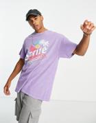 River Island Sprite Print Washed T-shirt In Purple