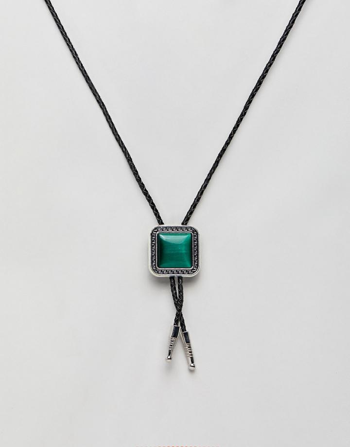 7x Western Rodeo Tie Necklace - Green