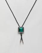 7x Western Rodeo Tie Necklace - Green