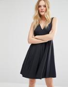 Y.a.s Unia Dress With Pleat Skirt - Black