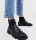Asos Design Wide Fit Auto Chunky Chelsea Boots In Black