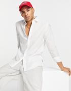Only & Sons Linen Mix Shirt In White