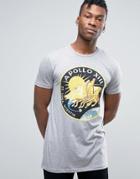 Asos Nasa Longline T-shirt In Gray Marl - Gray