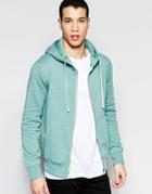 Jack & Jones Zipped Through Hoodie - Mineral Blue