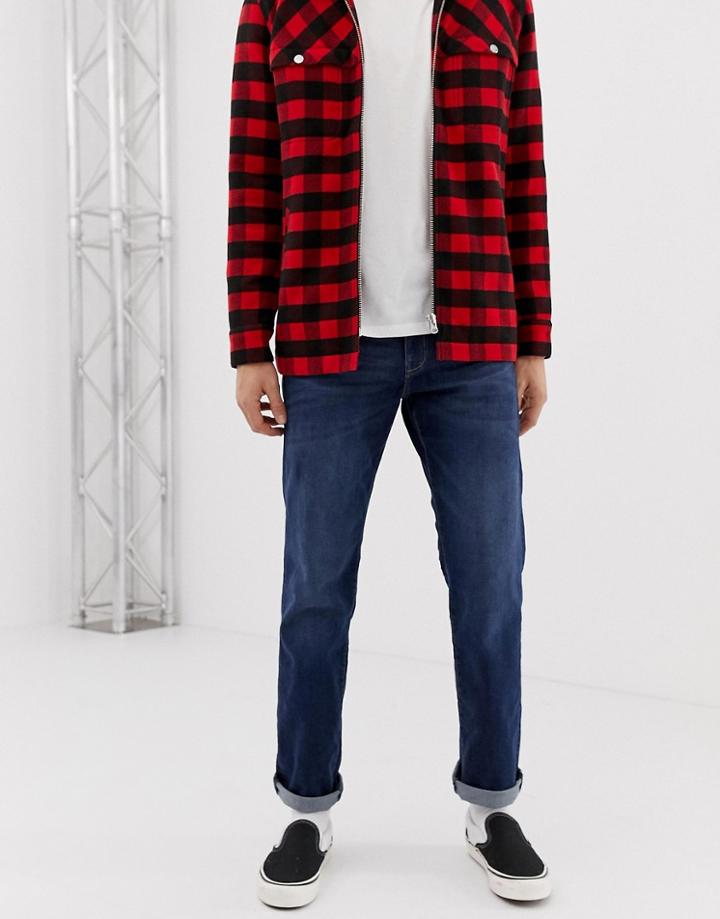 Esprit Straight Fit Jean In Mid Blue Wash