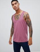 Asos Design Organic Tank In Purple - Purple