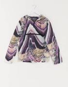 Asos Design Two-piece Windbreaker In Festival Mythical Print-purple