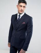 Rudie Plain Super Skinny Suit Jacket - Navy