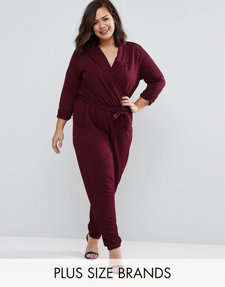 Pink Clove Plus Jumpsuit - Red