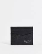 Calvin Klein Jeans Micro Pebble Bifold Cardholder In Black