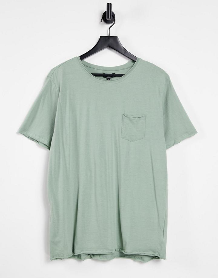 Brave Soul Short Sleeve Pocket T-shirt In Mint-green