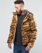 The North Face Box Canyon Down Jacket In Brown Camo - Tan