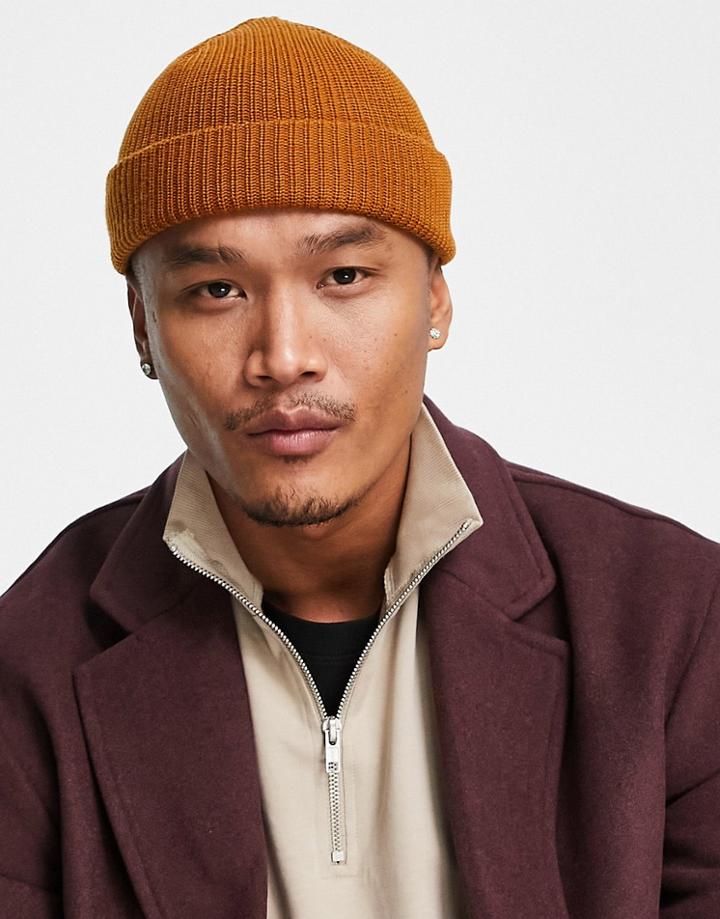 Weekday Stan Beanie In Mid Brown
