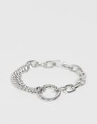 Uncommon Souls Mixed Chain Bracelet In Silver - Silver