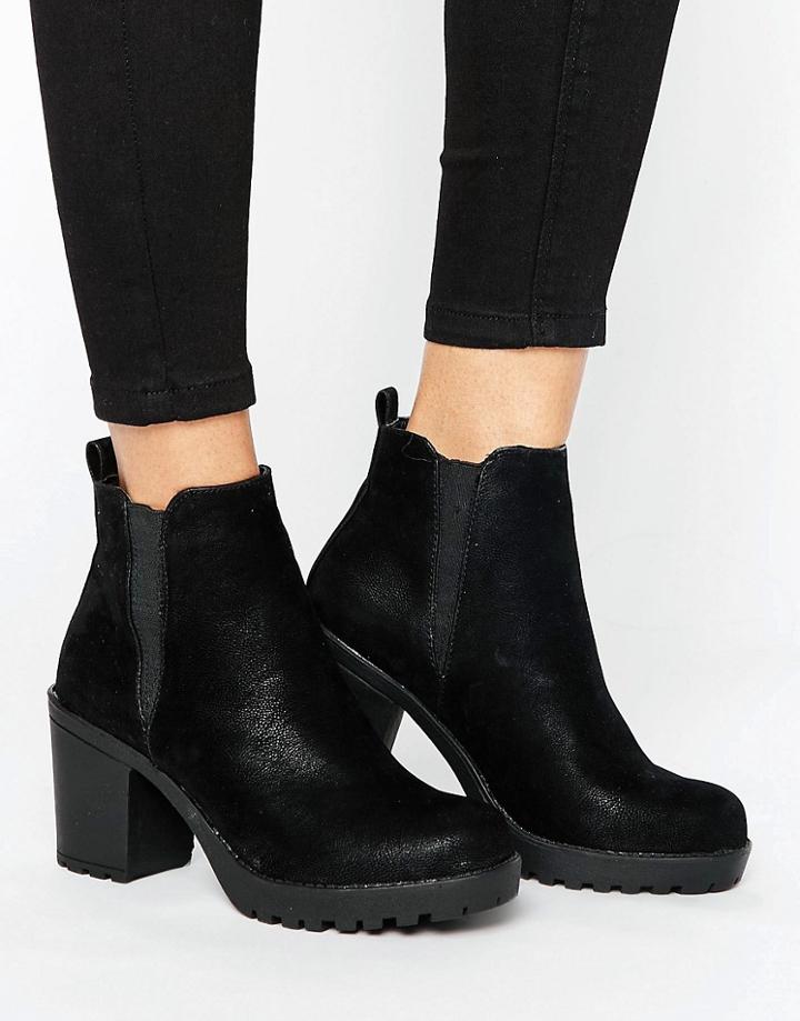 Blink Kitten Heel Chelsea Boot - Black