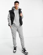 Topman Recycled Polyester Blend Gray Hoodie And Sweatpants Set