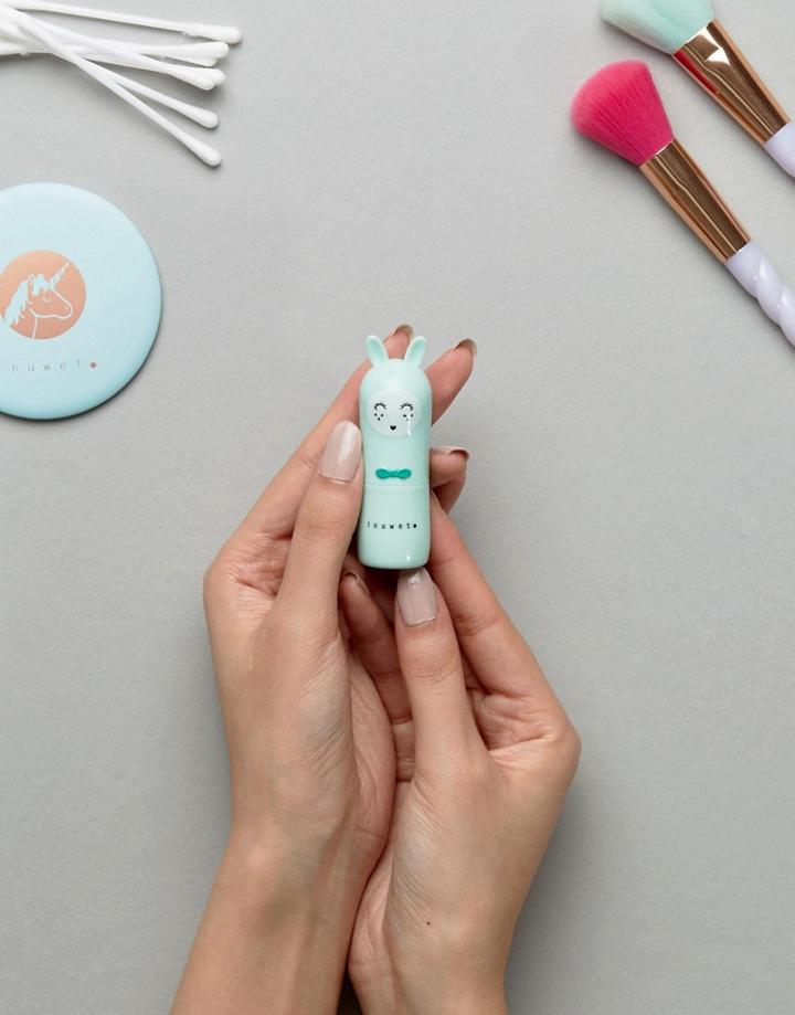 In Unicorns We Trust Bunny Lip Balm - Green Apple - Clear