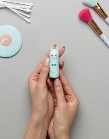 In Unicorns We Trust Bunny Lip Balm - Green Apple - Clear