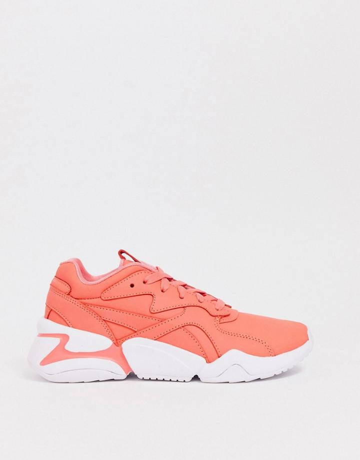 Puma X Pantone Nova Sneakers In Living Coral Orange