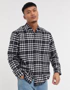 Pull & Bear Checked Shirt In White