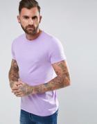 Asos T-shirt With Crew Neck - Purple