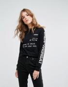 Cheap Monday Type Graphic Sweatshirt - Black