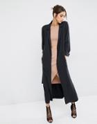 Kendall + Kylie Duster Coat - Black